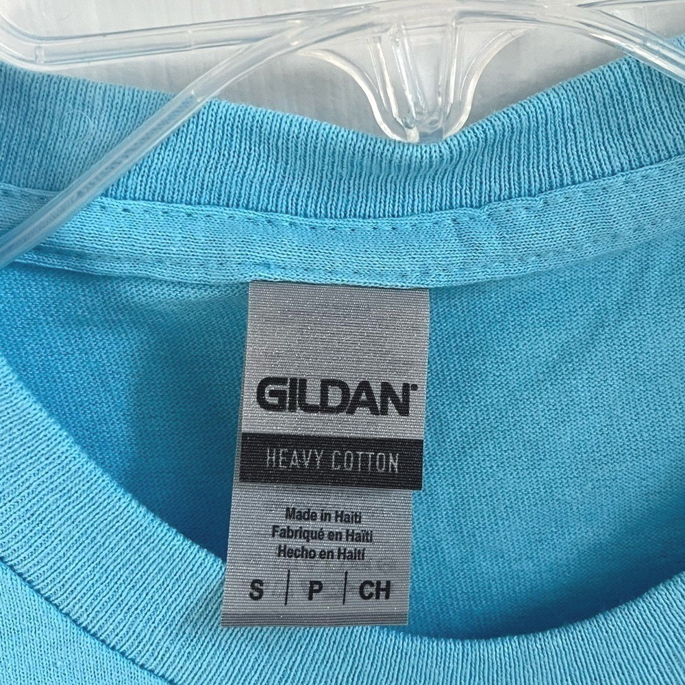 Gildan Fiesta San Antonio 2022 Graphic T Shirt Mens Small Blue Heavy Cotton Tee - Picture 4 of 9